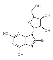 Xanthosine, 8-bromo-(7CI,8CI,9CI) structure