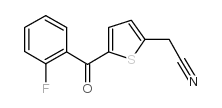 2-[5-(2-fluorobenzoyl)-2-thienyl]acetonitrile structure