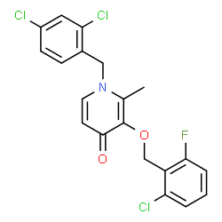 3-[(2-Chloro-6-fluorobenzyl)oxy]-1-(2,4-dichlorobenzyl)-2-methyl-4(1H)-pyridinone结构式