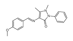 4-[(4-methoxyphenyl)methylideneamino]-1,5-dimethyl-2-phenylpyrazol-3-one Structure