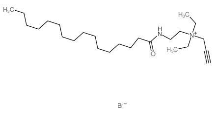 diethyl-[2-(hexadecanoylamino)ethyl]-prop-2-ynyl-azanium结构式