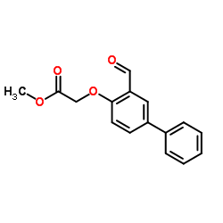Methyl [(3-formyl-4-biphenylyl)oxy]acetate Structure