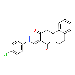 3-[(4-CHLOROANILINO)METHYLENE]-1,6,7,11B-TETRAHYDRO-2H-PYRIDO[2,1-A]ISOQUINOLINE-2,4(3H)-DIONE结构式