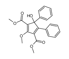 dimethyl 5-hydroxy-2-methoxy-4,5-diphenylcyclopenta-1,3-diene-1,3-dicarboxylate Structure