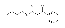 S-butyl-3-hydroxy-3-phenylthiopropionate Structure