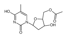 [(2R,3S,5R)-3-hydroxy-5-(5-methyl-2,4-dioxopyrimidin-1-yl)oxolan-2-yl]methyl acetate结构式