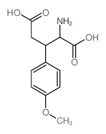 2-amino-3-(4-methoxyphenyl)pentanedioic acid structure