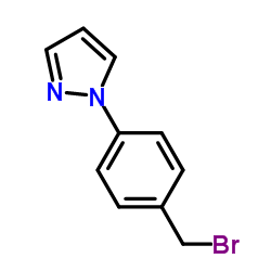 1-[4-(Bromomethyl)phenyl]-1H-pyrazole structure