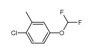 2-chloro-5-(difluoromethoxy)toluene结构式