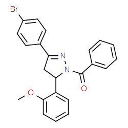 (3-(4-bromophenyl)-5-(2-methoxyphenyl)-4,5-dihydro-1H-pyrazol-1-yl)(phenyl)methanone结构式