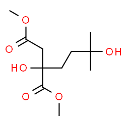 2-Hydroxy-2-(3-hydroxy-3-methylbutyl)butanedioic acid dimethyl ester结构式