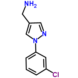 1-[1-(3-Chlorophenyl)-1H-pyrazol-4-yl]methanamine Structure