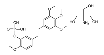 2-amino-2-(hydroxymethyl)propane-1,3-diol,[2-methoxy-5-[(Z)-2-(3,4,5-trimethoxyphenyl)ethenyl]phenyl] dihydrogen phosphate Structure