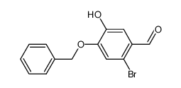 4-benzyloxy-6-bromo-3-hydroxybenzaldehyde Structure