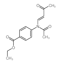 Benzoicacid, 4-[acetyl(3-oxo-1-buten-1-yl)amino]-, ethyl ester Structure