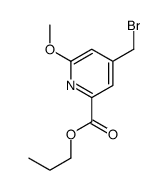 Propyl 4-(bromomethyl)-6-methoxy-2-pyridinecarboxylate结构式