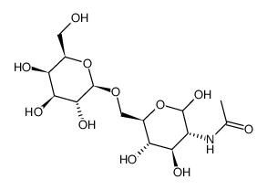 2-乙酰氨基-2-脱氧-6-o-(beta-d-氟代半乳糖)-d-吡喃葡萄糖结构式