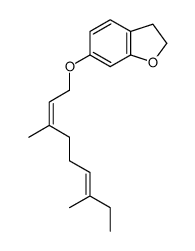 6-(3,7-dimethylnona-2,6-dienoxy)-2,3-dihydro-1-benzofuran结构式