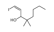 1-iodo-4,4-dimethyloct-1-en-3-ol结构式
