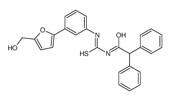 N-[[3-[5-(hydroxymethyl)furan-2-yl]phenyl]carbamothioyl]-2,2-diphenylacetamide Structure