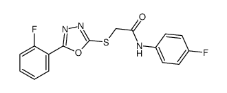 N-(4-fluorophenyl)-2-[[5-(2-fluorophenyl)-1,3,4-oxadiazol-2-yl]sulfanyl]acetamide Structure