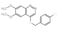 4-((4-Chlorobenzyl)thio)-6,7-dimethoxycinnoline结构式