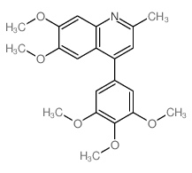 Quinoline,6,7-dimethoxy-2-methyl-4-(3,4,5-trimethoxyphenyl)- structure