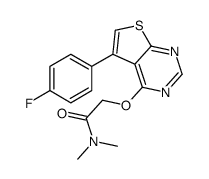 2-[5-(4-fluorophenyl)thieno[2,3-d]pyrimidin-4-yl]oxy-N,N-dimethylacetamide Structure