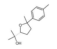 2-(5-methyl-5-(p-tolyl)tetrahydrofuran-2-yl)propan-2-ol结构式