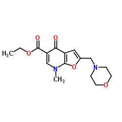 Furo[2,3-b]pyridine-5-carboxylic acid,4,7-dihydro-7-methyl-2-(4-morpholinylmethyl)-4-oxo-,ethyl ester Structure