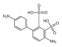 3-amino-6-(4-aminophenyl)benzene-1,2-disulfonic acid结构式