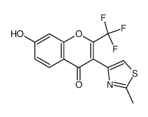 7-hydroxy-3-(2-methyl-thiazol-4-yl)-2-trifluoromethyl-chromen-4-one Structure