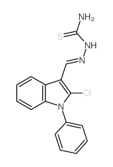 [(2-chloro-1-phenyl-indol-3-yl)methylideneamino]thiourea structure