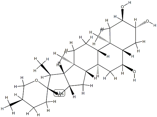 (25R)-5α-Spirostane-2α,3β,6α-triol结构式