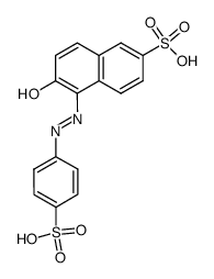 6-hydroxy-5-[(4-sulphophenyl)azo]naphthalene-2-sulphonic acid Structure
