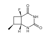 (1α,6α,8α)-6-fluoro-8-methyl-2,4-diazabicyclo[4.2.0]octane-3,5-dione结构式