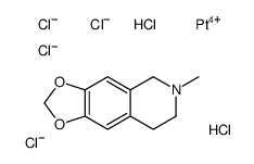 hydron,6-methyl-7,8-dihydro-5H-[1,3]dioxolo[4,5-g]isoquinoline,platinum(4+),hexachloride结构式