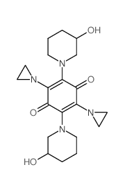 2,5-Cyclohexadiene-1,4-dione, 2,5-bis (1-aziridinyl)-3, 6-bis(3-hydroxy-1-piperidinyl)-结构式