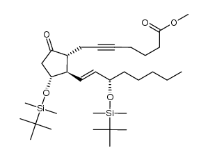 5,6-Didehydro-11,15-O-bis(tert-butyldimethylsilyl)PGE2 methyl ester结构式