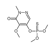 5-dimethoxyphosphinothioyloxy-4-methoxy-2-methylpyridazin-3-one结构式