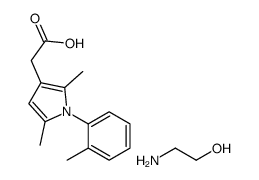 2-aminoethanol,2-[2,5-dimethyl-1-(2-methylphenyl)pyrrol-3-yl]acetic acid Structure