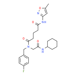 Pentanediamide, N-[2-(cyclohexylamino)-2-oxoethyl]-N-[(4-fluorophenyl)methyl]-N-(5-methyl-3-isoxazolyl)- (9CI) structure