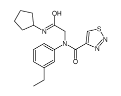 1,2,3-Thiadiazole-4-carboxamide,N-[2-(cyclopentylamino)-2-oxoethyl]-N-(3-ethylphenyl)-(9CI) structure