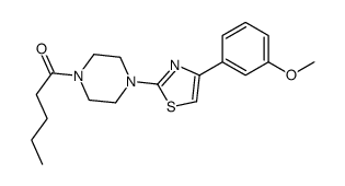 Piperazine, 1-[4-(3-methoxyphenyl)-2-thiazolyl]-4-(1-oxopentyl)- (9CI) Structure