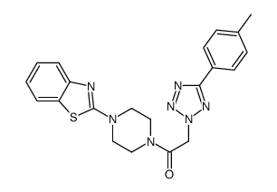 Piperazine, 1-(2-benzothiazolyl)-4-[[5-(4-methylphenyl)-2H-tetrazol-2-yl]acetyl]- (9CI)结构式