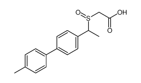 2-[1-[4-(4-methylphenyl)phenyl]ethylsulfinyl]acetic acid结构式