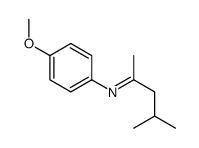 N-(4-methoxyphenyl)-4-methylpentan-2-imine结构式