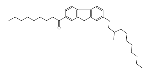 1-[7-(3-methylundecyl)-9H-fluoren-2-yl]nonan-1-one结构式