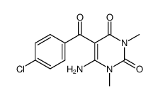 6-amino-1,3-dimethyl-5-(p-chlorobenzoyl)uracil Structure