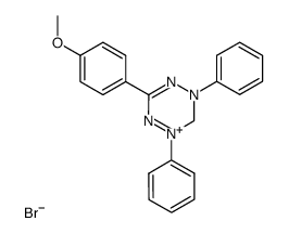 3-(p-methoxyphenyl)-1,5-diphenylverdazylium bromide Structure